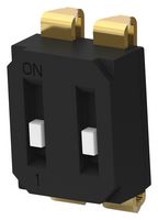 ALCOSWITCH - TE CONNECTIVITY - EDS02SNRSTR04Q - DIP / SIP Switch, Recessed Type, 2 Circuits, Slide, Surface Mount, SPST, 24 V, 25 mA