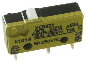BURGESS - XCG3-Z1 - Microswitch, Snap Action, Plunger, SPDT, Solder, 5 A